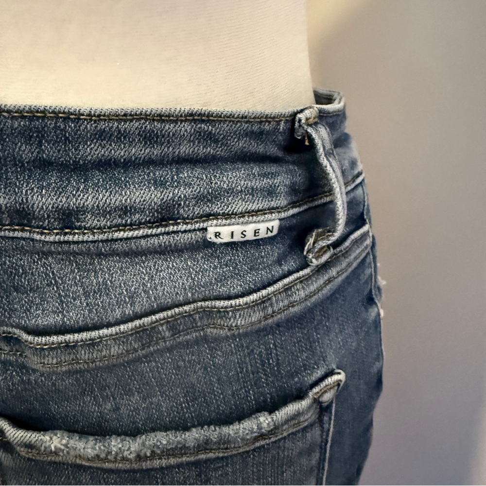 Risen | Classic Medium Wash Straight Leg Jeans - Picture 4 of 12